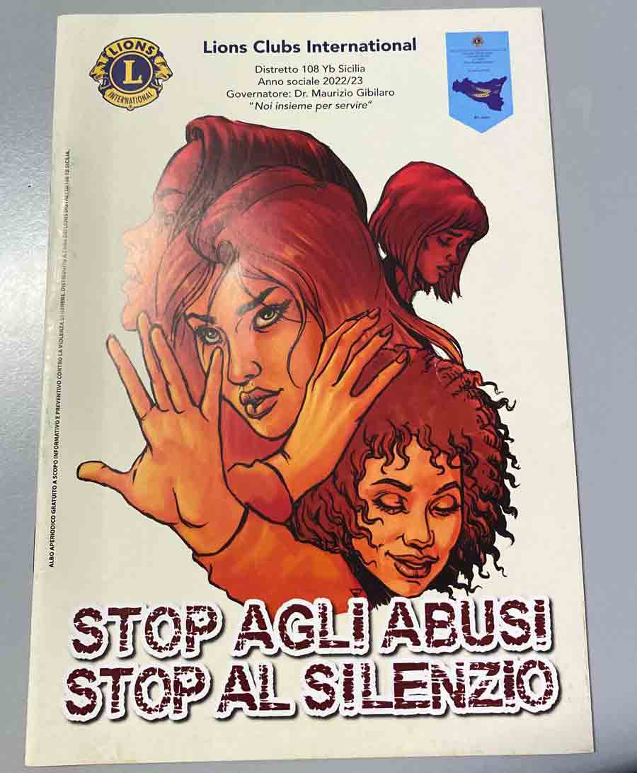 “Stop agli abusi” è il fumetto sulla violenza contro le donne realizzato dal Lions 108 Yb Sicilia