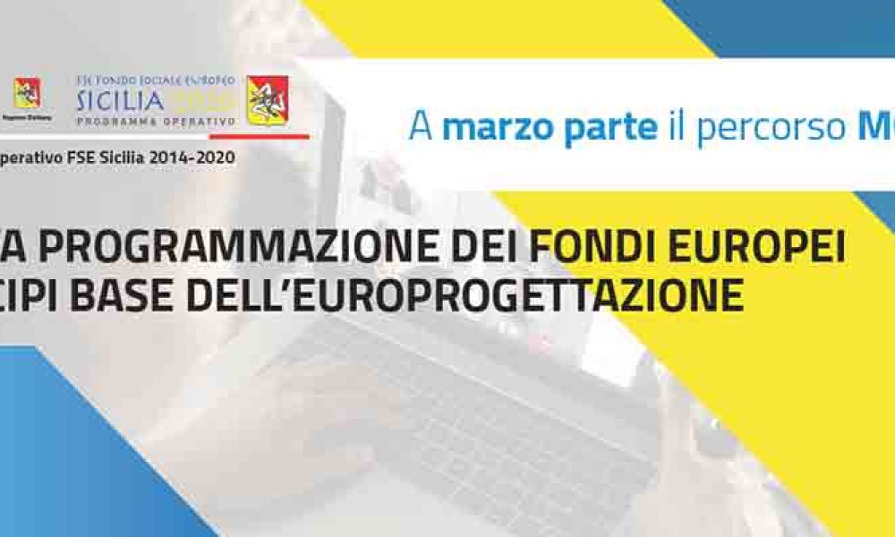Fondi europei: al via 8 lezioni on line per i cittadini sulla nuova programmazione e l'europrogettazione