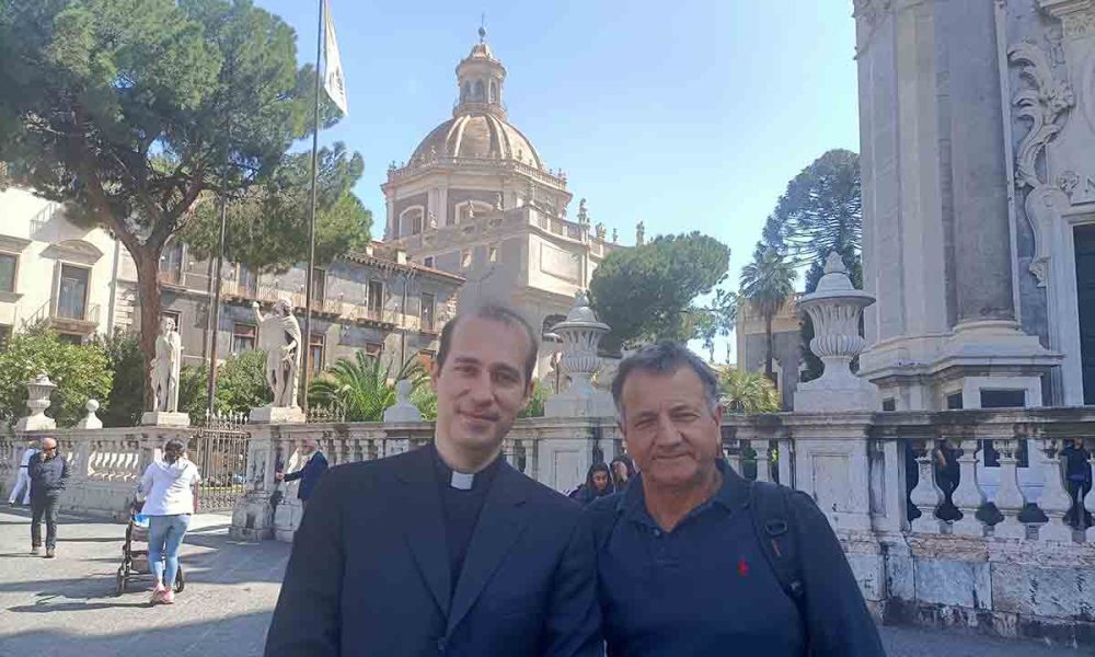 Il Rettore Padre Massimiliano Parisi con il regista Agostino De Angelis