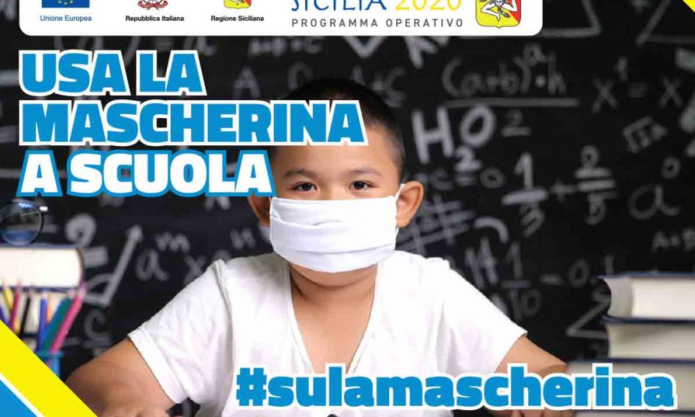 Scuola: #sulamascherina, al via la campagna contro il Covid del Fondo sociale europeo Sicilia