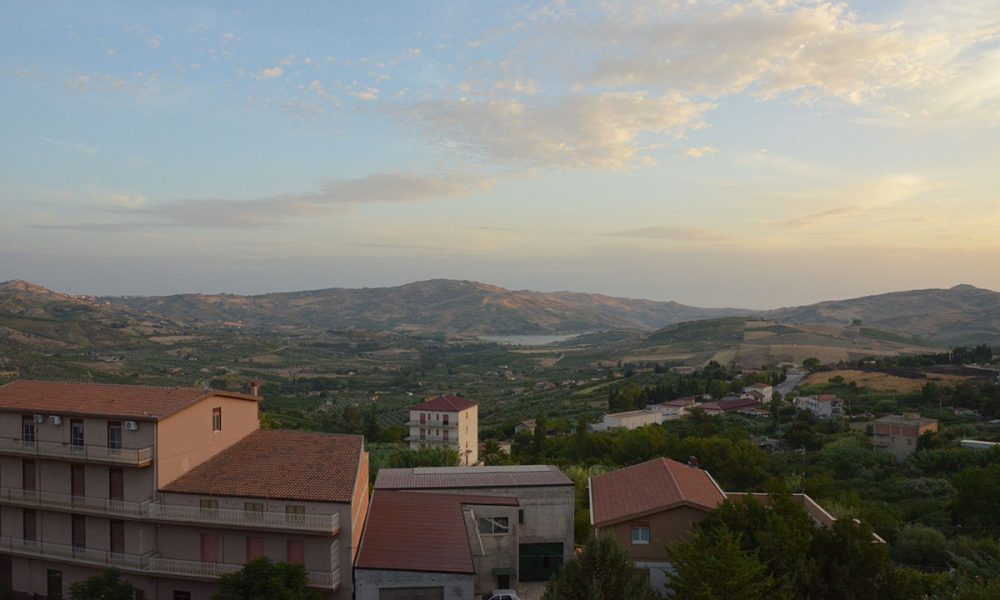 Veduta della città di Bivona, in Sicilia